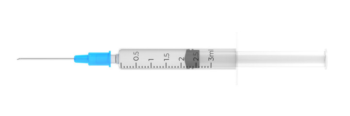 Syringe. Isolated. 3d illustration.