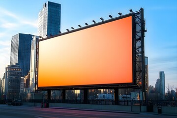 Obraz premium Large Blank Billboard for Outdoor Advertising: Maximum Visibility for Your Message