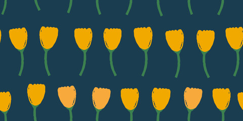 Seamless pattern beautiful flower vector. Collage contemporary print. Fashionable template for design.
