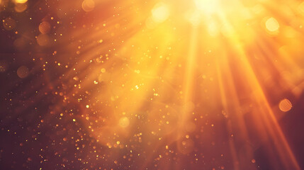 Golden rays of sunlight streaming through a warm atmosphere, creating a shimmering backdrop