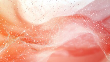 Fototapeta premium Abstract connected dots on bright background. Technology concept