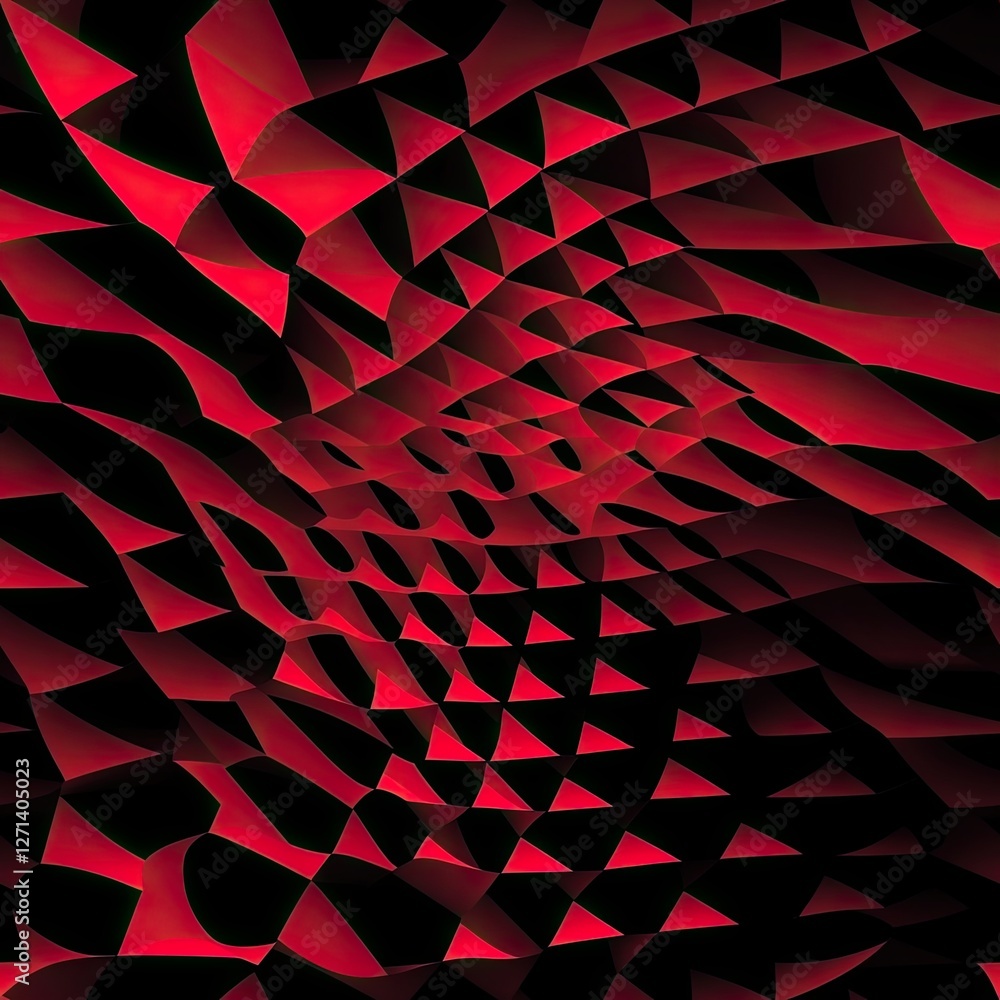 Poster abstract triangles seamless pattern wave motion design