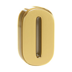 3D Gold Number 0