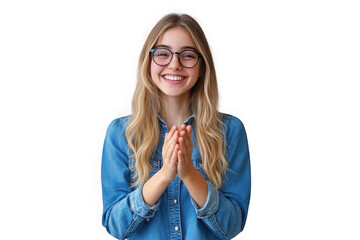Young Uruguayan woman over isolated background laughing