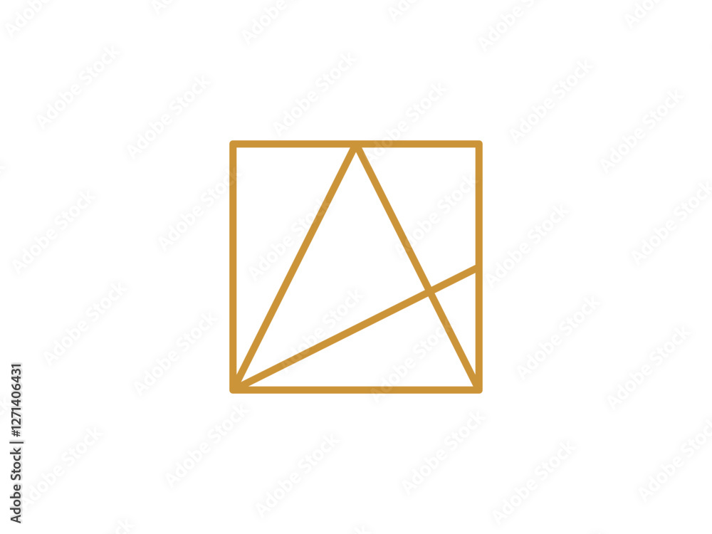 Poster editable vector linear letter a symbol design illustration isolated on transparent background
