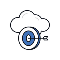 Cloud Target vector icon