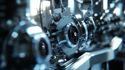 Intricate Industrial Machinery Detail: A Stunning View of Precision Engineering