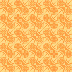 Orange Fruit Slice Summer Geometric Pattern Modern Shapes Background