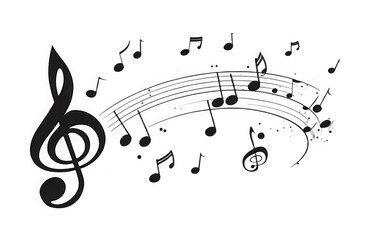 Music note background vector png 