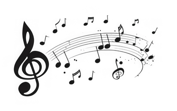 Music note background vector png