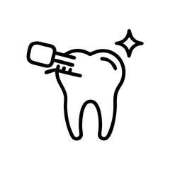 Tooth Dental Care Icons – Oral Hygiene, Dentist Tools & Healthy Teeth Symbols
