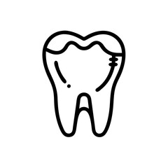 Tooth Dental Care Icons – Oral Hygiene, Dentist Tools & Healthy Teeth Symbols