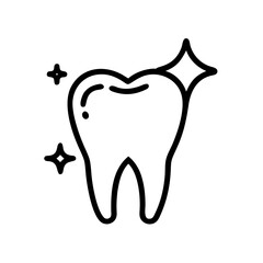 Tooth Dental Care Icons – Oral Hygiene, Dentist Tools & Healthy Teeth Symbols
