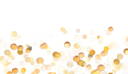 Blurred bokeh colors light glowing on transparent background