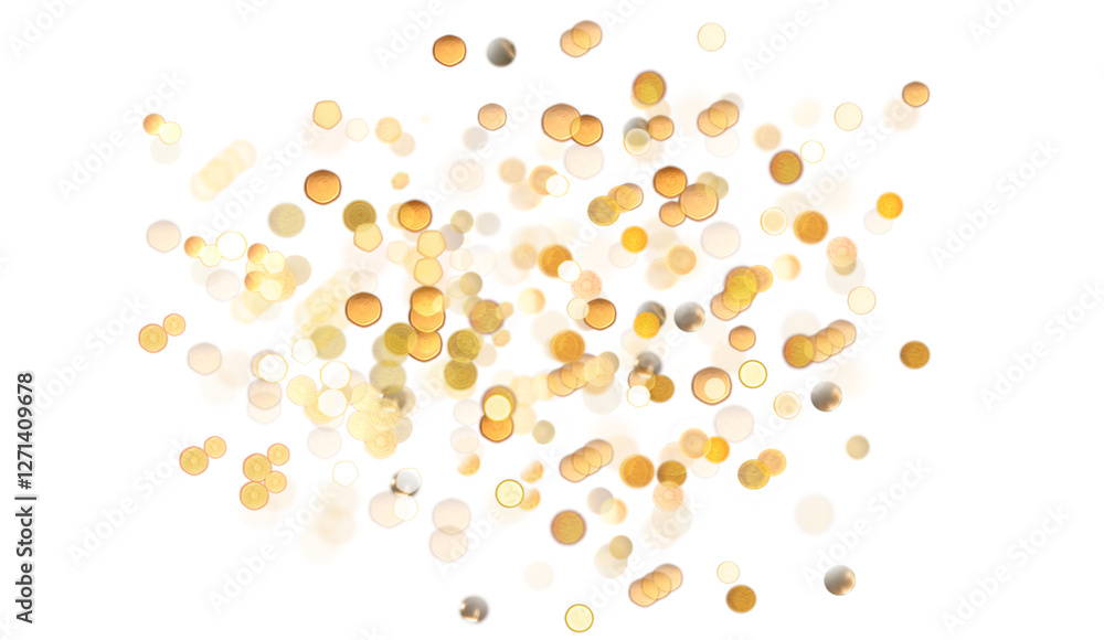 Wall mural blurred bokeh colors light glowing on transparent background