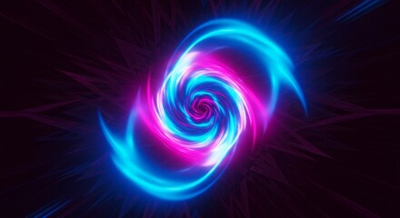 A mesmerizing swirl of vibrant neon colors blending seamlessly into a dynamic abstract background.