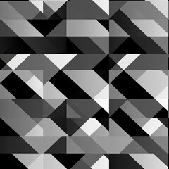 Black and White Triangle Seamless Pattern Geometric Design for Fashion Web and Print