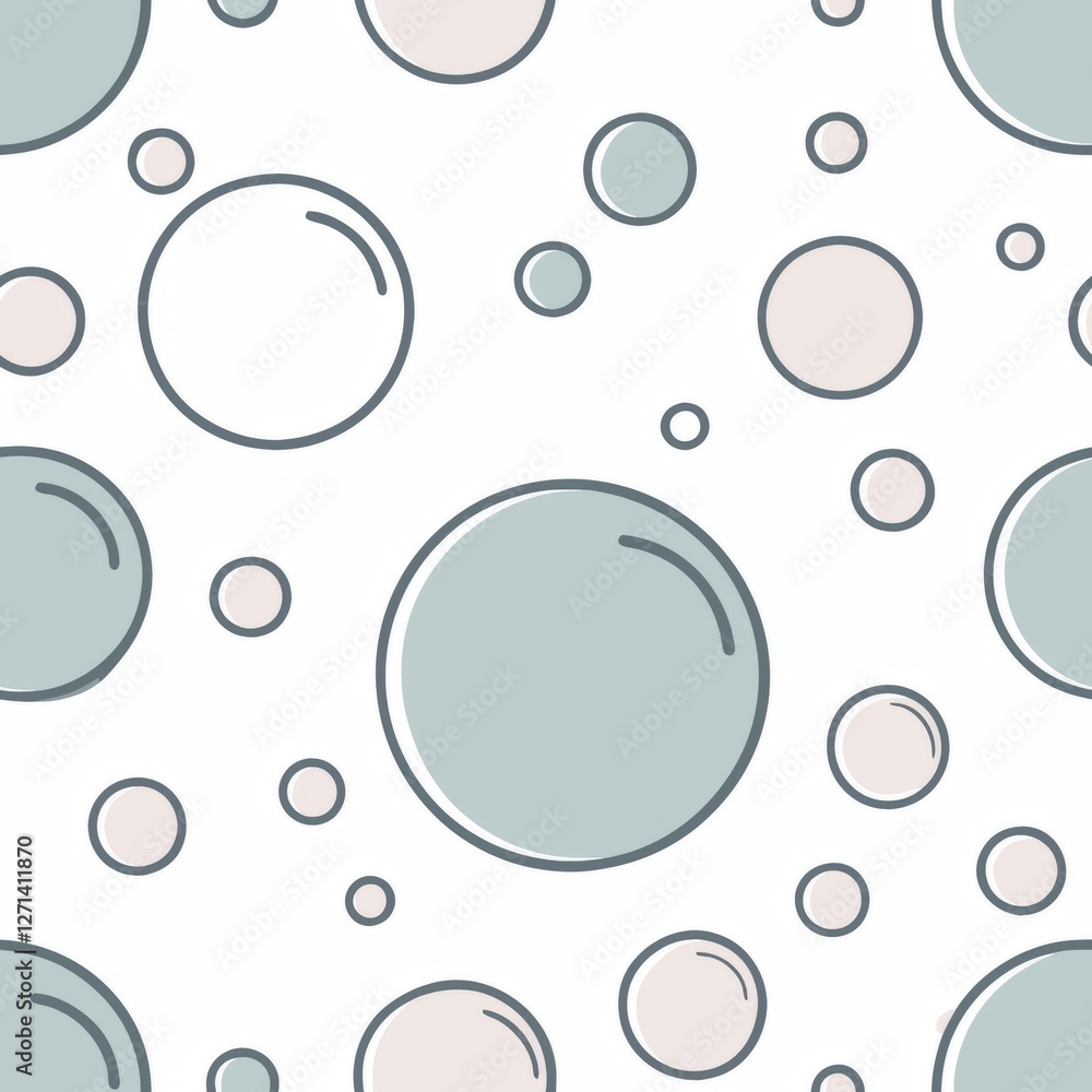 Poster seamless patterns. fabric pattern. polka dots with different sizes. textile, tile
