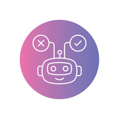 Automated Decision icons vector stock illustration