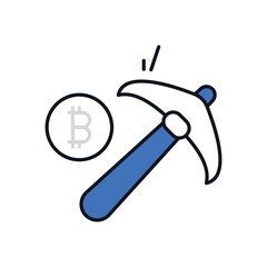 Bitcoin Mine vector icon