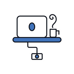 Fototapeta premium Work Chat vector icon