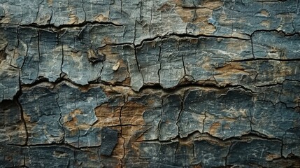 A detailed view of an old wooden surface with cracks, captured from above, showcasing a beautiful wood texture background