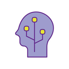 Neural Network icons vector stock illustration