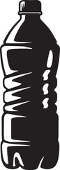 Plastic bottle black icon silhouette vector design