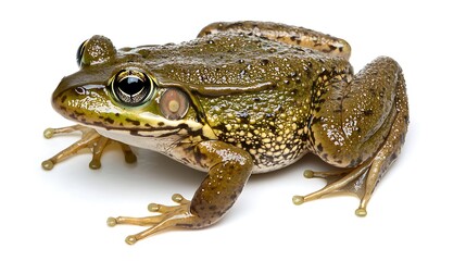 Fototapeta premium Green frog isolated on white background