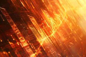 Obraz premium Abstract digital background with glowing lines and textures, representing technology and innovation
