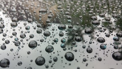 hydrophobic coat rain drops