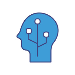 Neural Network icons vector stock illustration