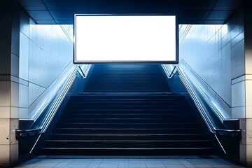 Fototapeta premium Blank Showcase Billboard or Advertising Light Box: Prime Space for High-Impact Promotions