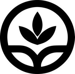 Agriculture Logo Design , Line Art Vector Illustration