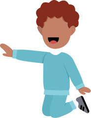 Character Of Happy Little Boy