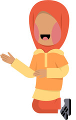 Character Of Happy Hijab Girl