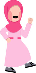Character Of Happy Hijab Girl