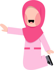 Character Of Happy Hijab Girl