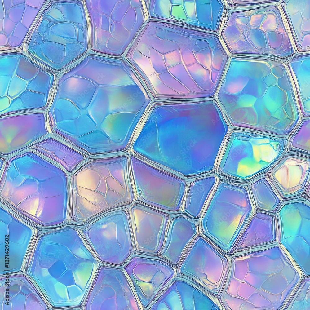 Poster stunning iridescent turtle shell texture rainbow shimmer pattern