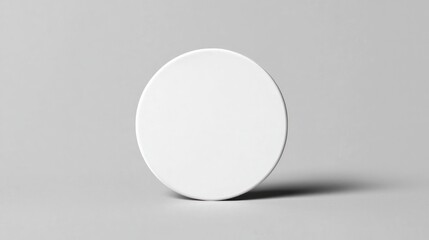 White Circle on Grey Background