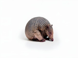 armadillo rolled, isolated on white 