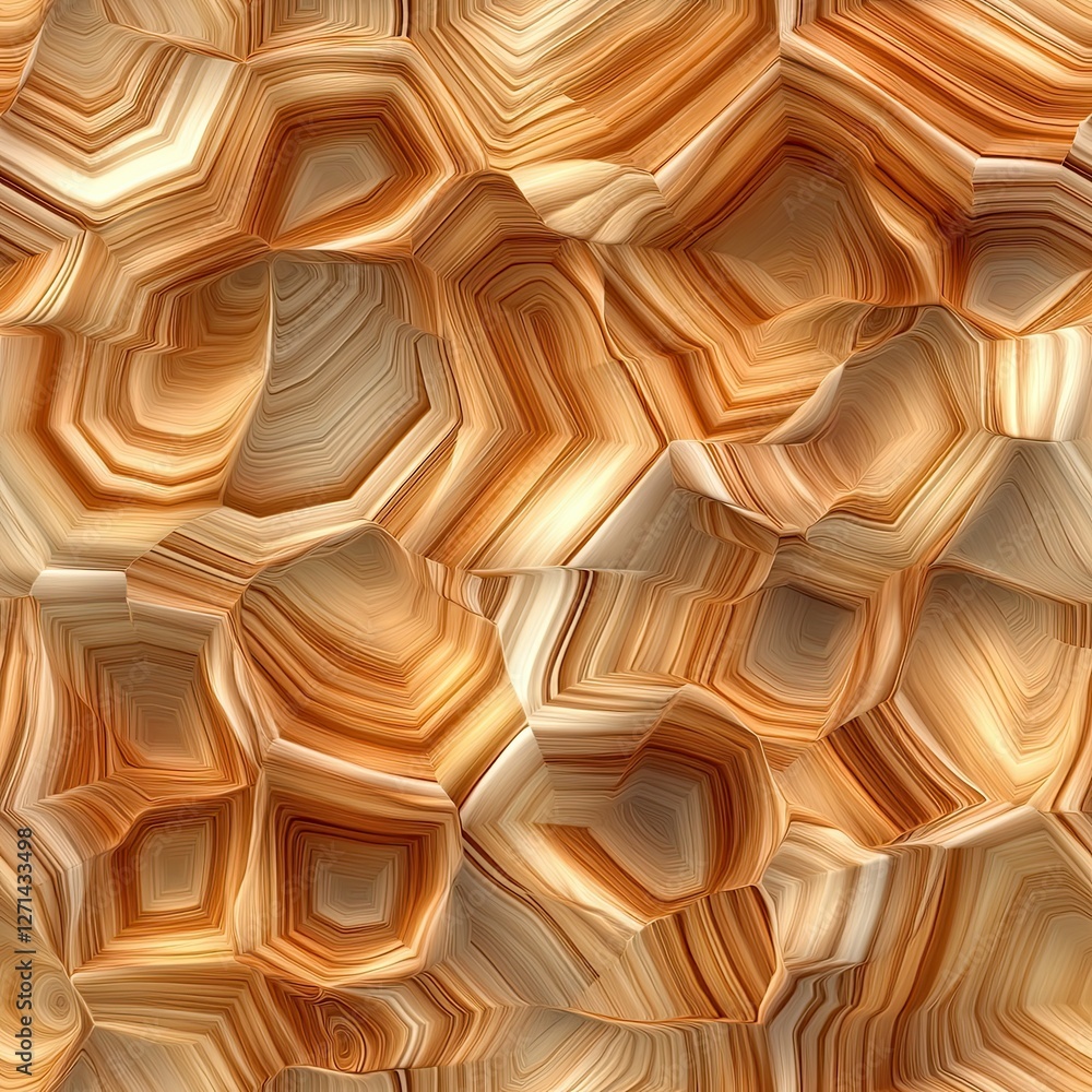 Poster seamless pattern design layered turtle shell texture soft and sharp alternating