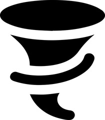 Tornado or Whirlwind, Silhouette, and Line Art Vector Illustration