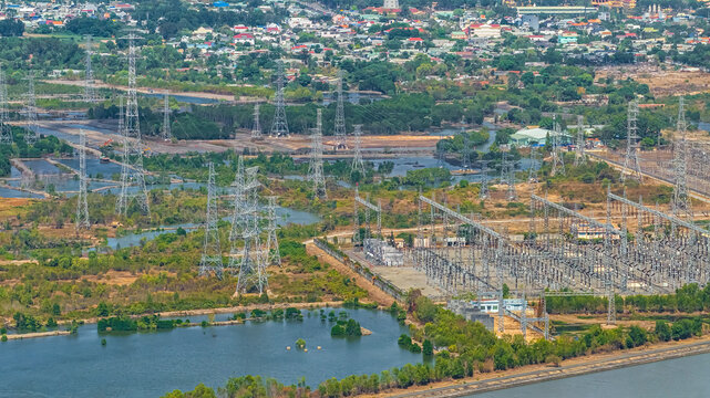 500kv Phu My Electrical transformer substation. Ba Ria Vung Tau, HoChiMinh city, Vietnam