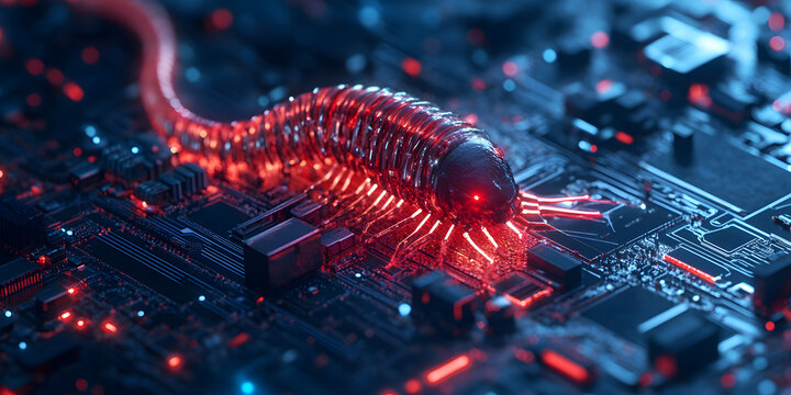Computer worms are attacking electronic circuits in computers.