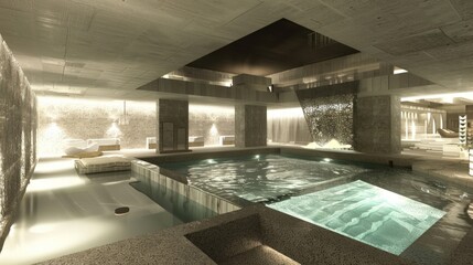 Luxurious Indoor Pool and Spa Design: Tranquil Oasis of Serenity