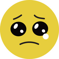 ぴえん　絵文字　顔文字　かわいい泣き顔の表情　pleading face emoji