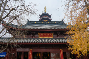 中国 南京市の寺院、鶏鳴寺 毘盧宝殿