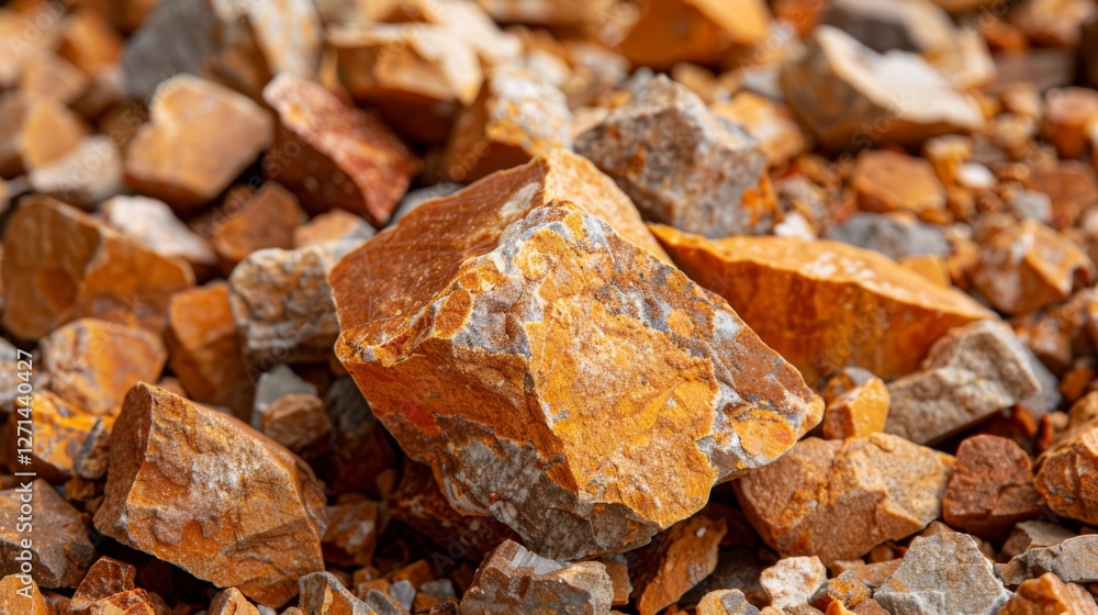 Poster colorful rocks and minerals are scattered across a surface, showcasing a variety of textures and col