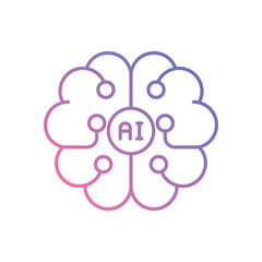 Ai Thinking icons vector stock illustration